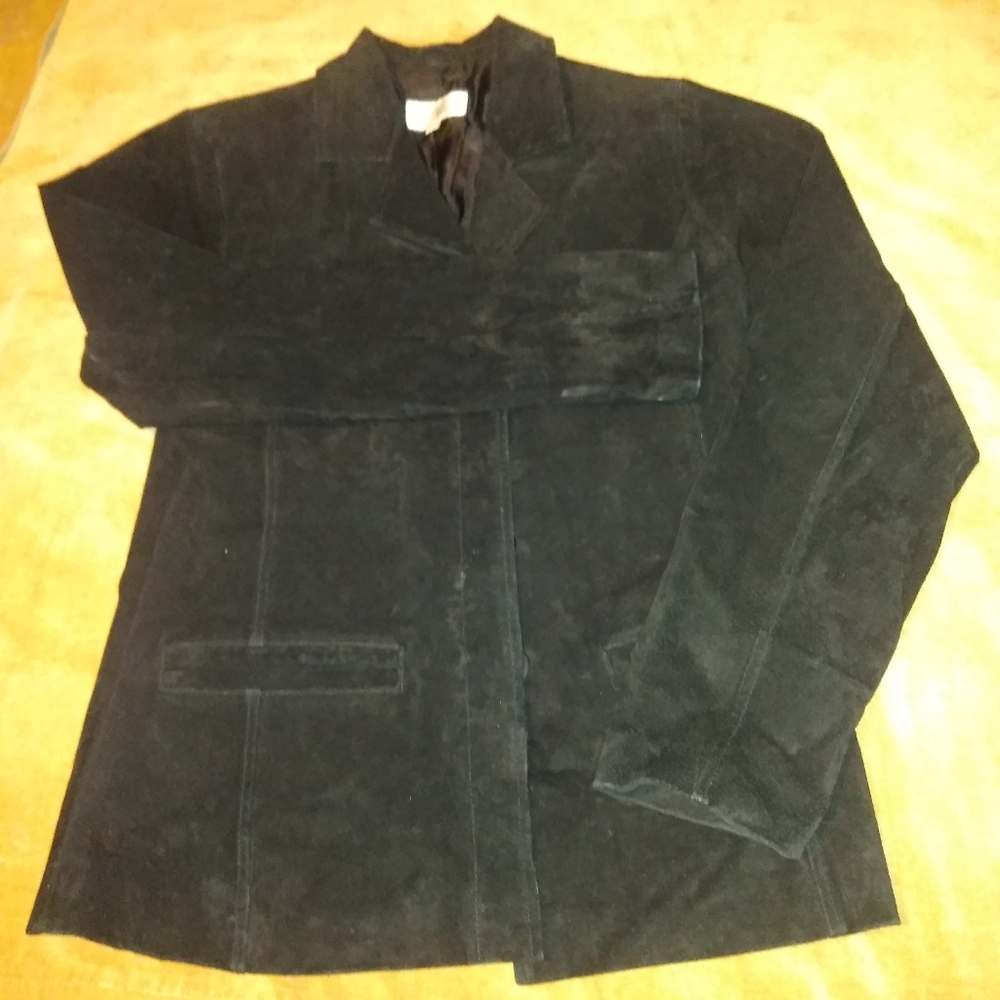 Beautiful Women's Black Suede Leather